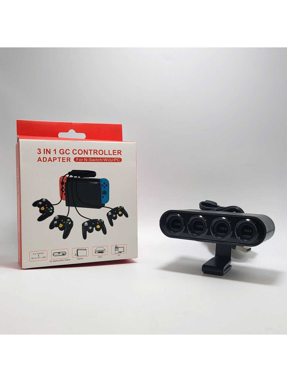 4 Port GameCube Controller to Nintendo Switch / Wii U / PC USB Converter Adapter